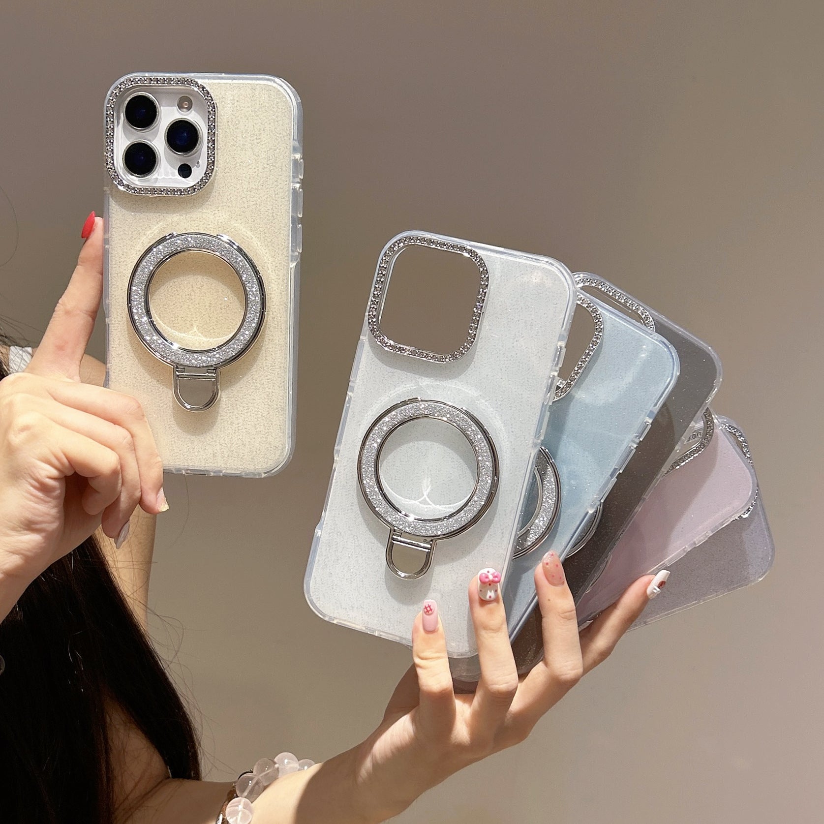 Discover the Elegance of Epoxy Gradient Glitter Mobile Phone Cases